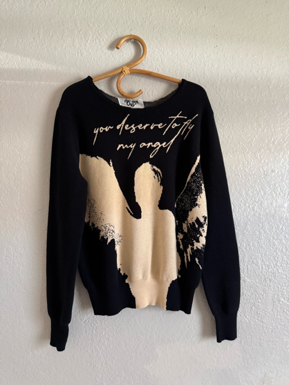 *AS IS* OVD GOD FORGIVE ME Knit Sweater in Black